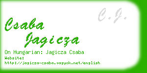 csaba jagicza business card